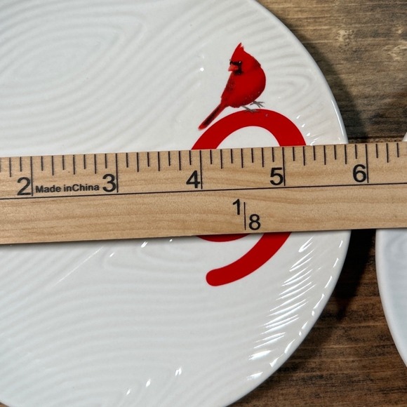 Temptations Tara's Cardinal Ceramic Christmas Ornament Plates (Set of 12) (#3) - Picture 10 of 10